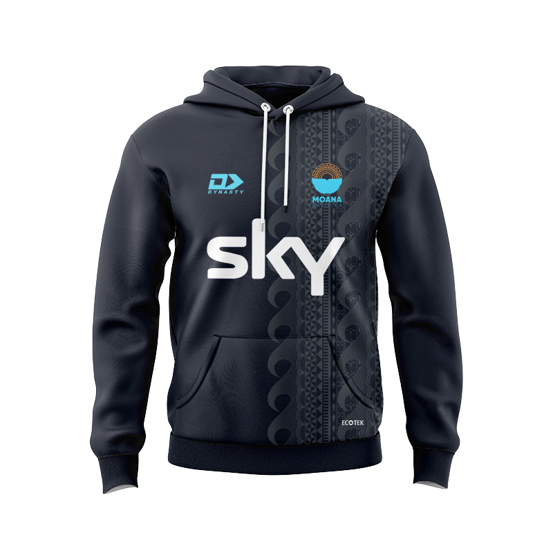 Moana Pasifika Super Rugby 2025 Charcoal Training Sport Hoodie
