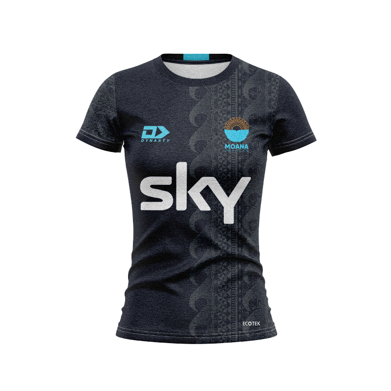 Women's Moana Pasifika Super Rugby 2025 Charcoal Training Jersey