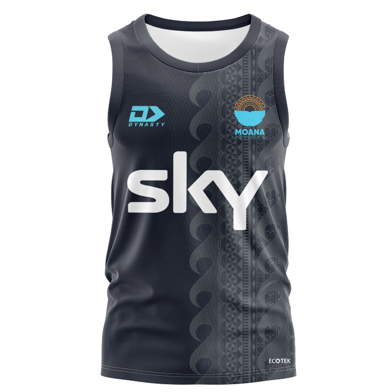 Moana Pasifika Super Rugby 2025 Charcoal Training Singlet