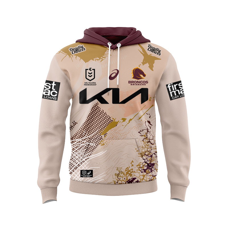 NRL Brisbane Broncos 2025 Indigenous Sport Hoodie