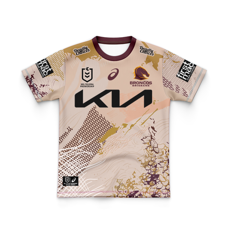 Kid's NRL Brisbane Broncos 2025 Indigenous Jersey