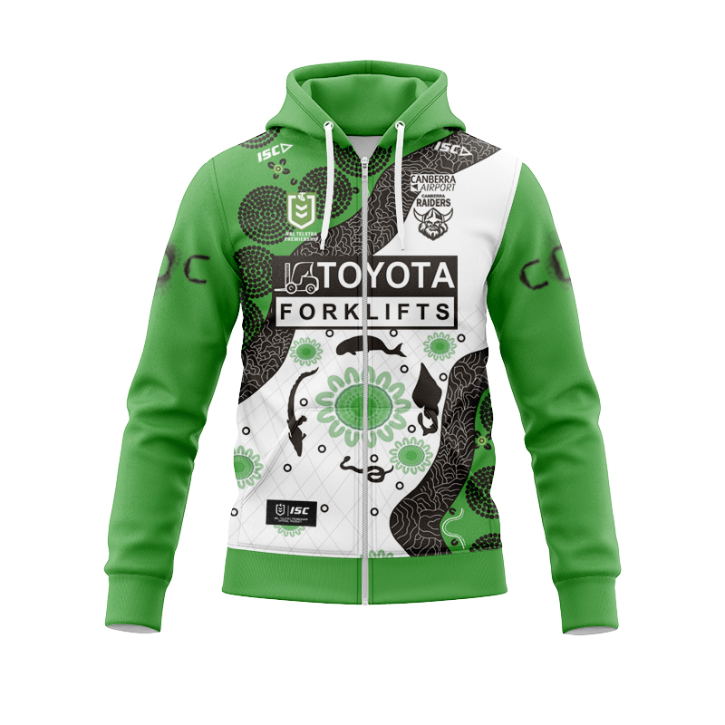 NRL Canberra Raiders 2025 Indigenous Zipper Hoodie
