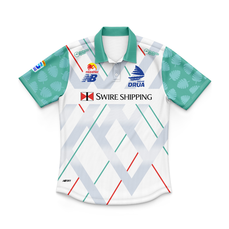 Kid's Fijian Drua Super Rugby 2025 Away Polo Jersey