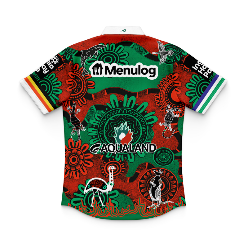 Kid's NRL South Sydney Rabbitohs 2025 Indigenous Polo Jersey