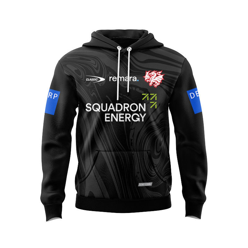 NRL St George Illawarra Dragons 2025 Charcoal Training Sport Hoodie