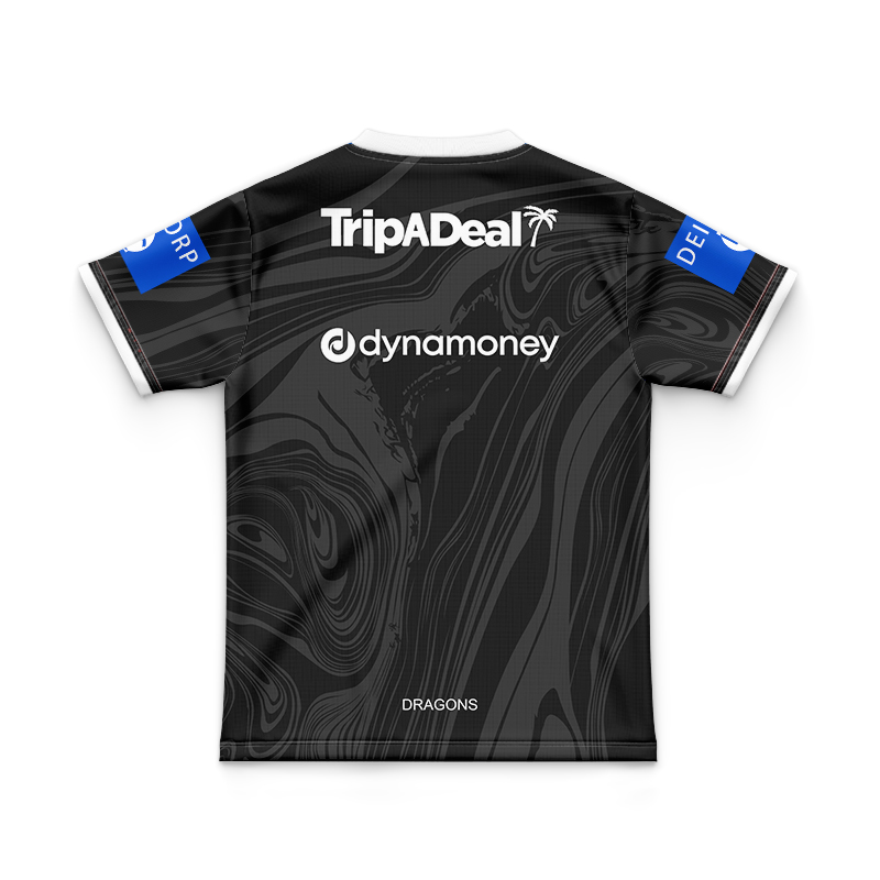 Kid's NRL St George Illawarra Dragons 2025 Charcoal Training Jersey