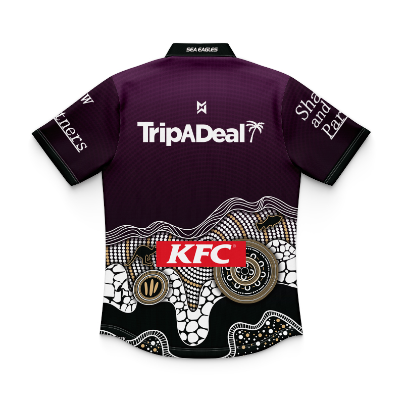 Kid's NRL Manly Warringah Sea Eagles 2025 Indigenous Polo Jersey