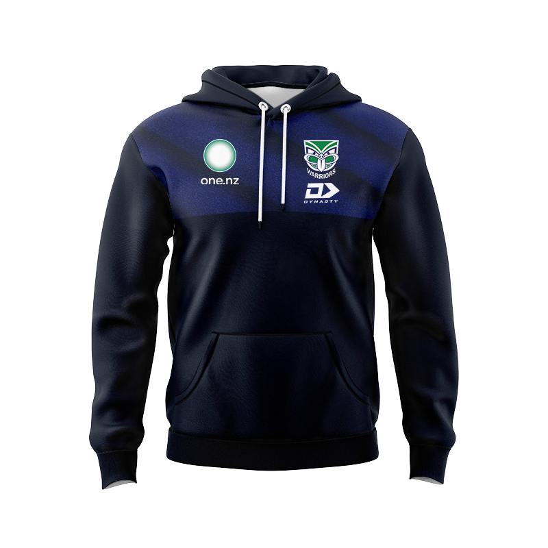 NRL New Zealand Warriors 2025 Black Sand Media Sport Hoodie