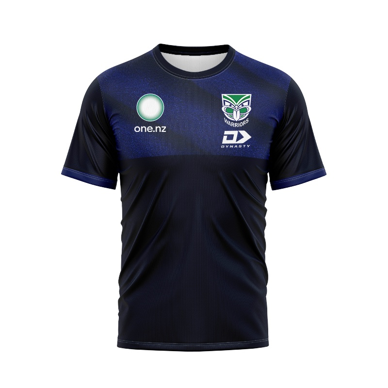 NRL New Zealand Warriors 2025 Black Sand Media Jersey