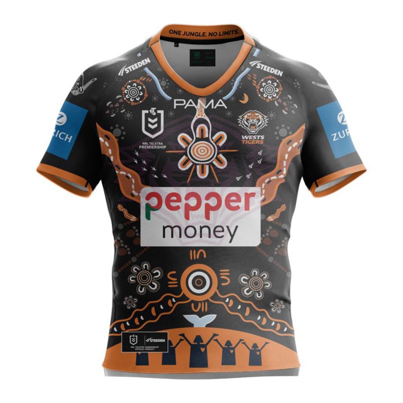 NRL Wests Tigers 2025 Indigenous Jersey