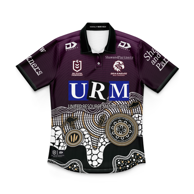 Kid's NRL Manly Warringah Sea Eagles 2025 Indigenous Polo Jersey