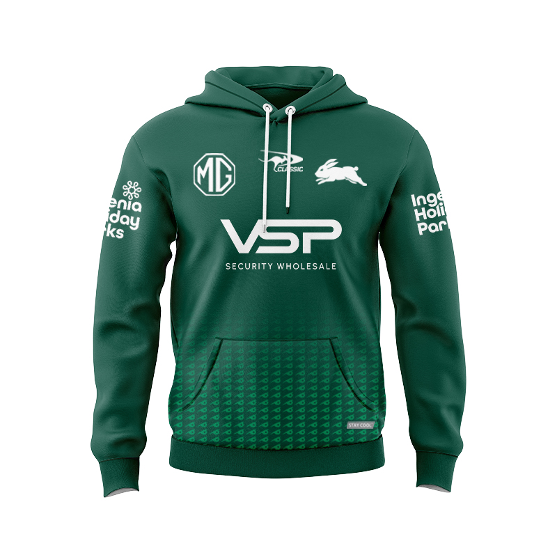 NRL South Sydney Rabbitohs 2025 Green Pro Training Sport Hoodie