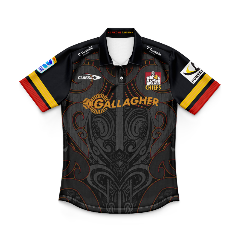 Kid's Waikato Chiefs Super Rugby 2025 Home Polo Jersey