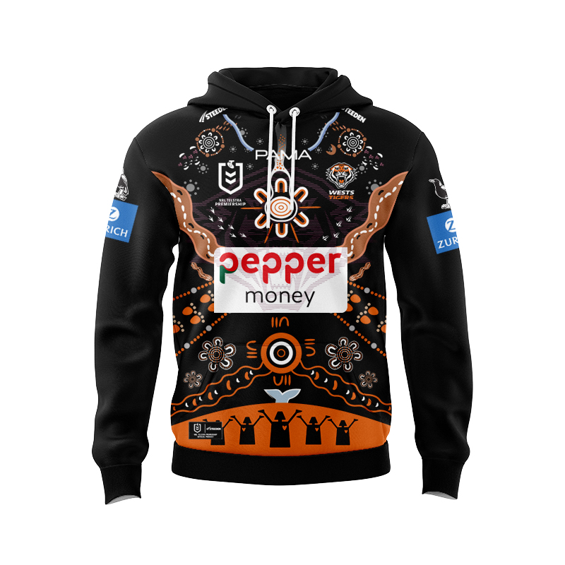 NRL Wests Tigers 2025 Indigenous Sport Hoodie