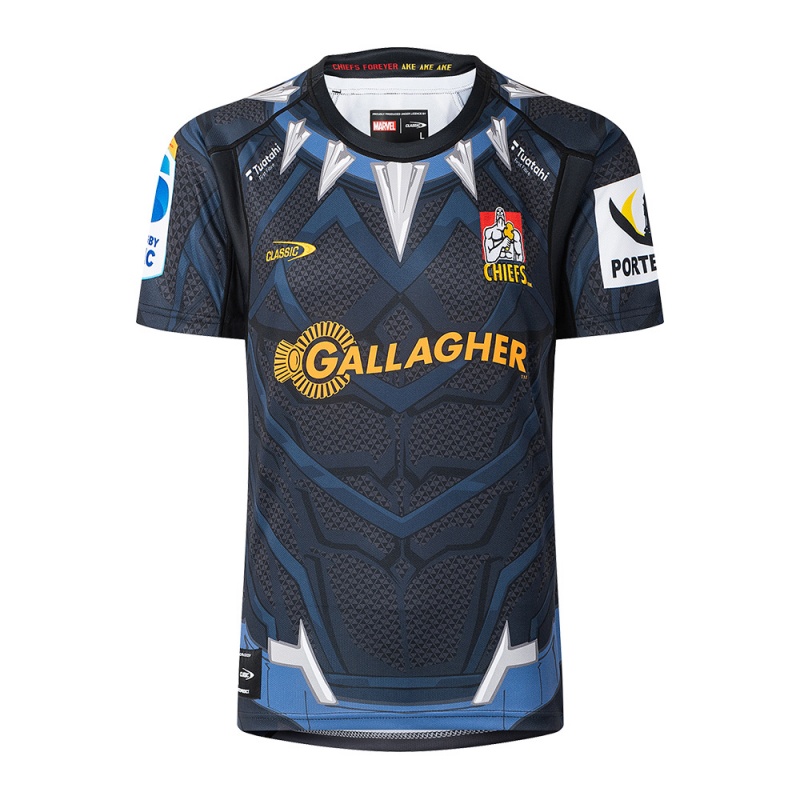 Waikato Chiefs Super Rugby 2025 Marvel Black Panther Jersey