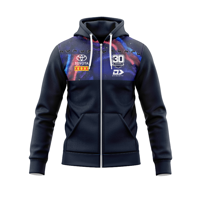 NRL North Queensland Cowboys 2025 Indigenous Black Zipper Hoodie