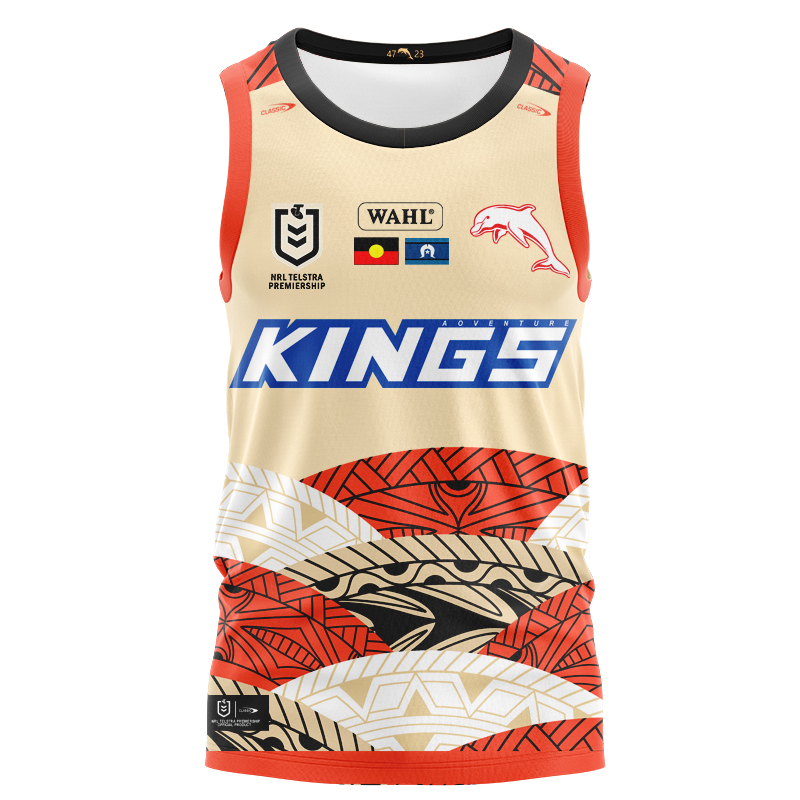 NRL Dolphins 2025 Indigenous Singlet