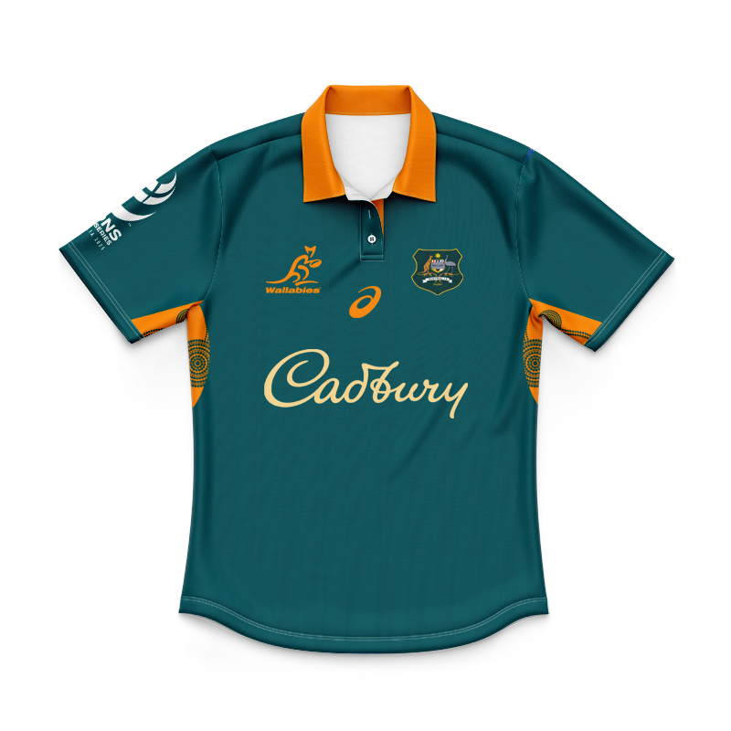 Kid's Australian Wallabies 2025 Lions Tour Warm Up Polo Jersey