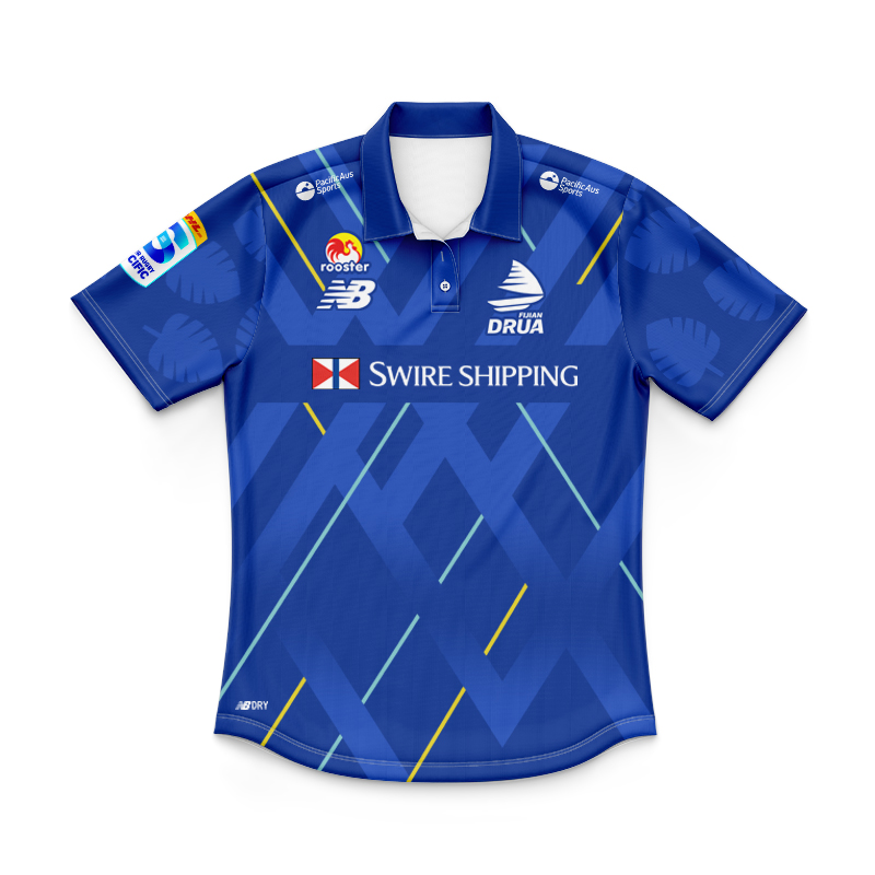 Kid's Fijian Drua Super Rugby 2025 Home Polo Jersey
