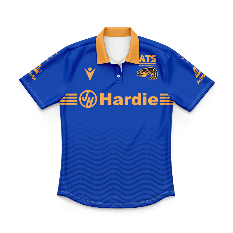 Kid's NRL Parramatta Eels 2025 Rugby Run Out Polo Jersey