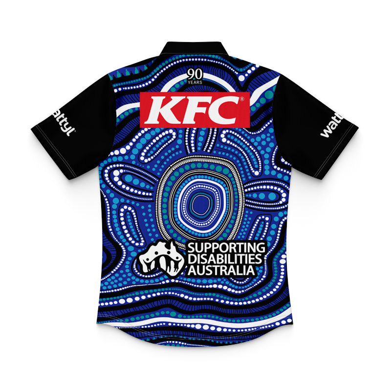 Kid's NRL Canterbury-Bankstown Bulldogs 2025 Indigenous Polo Jersey