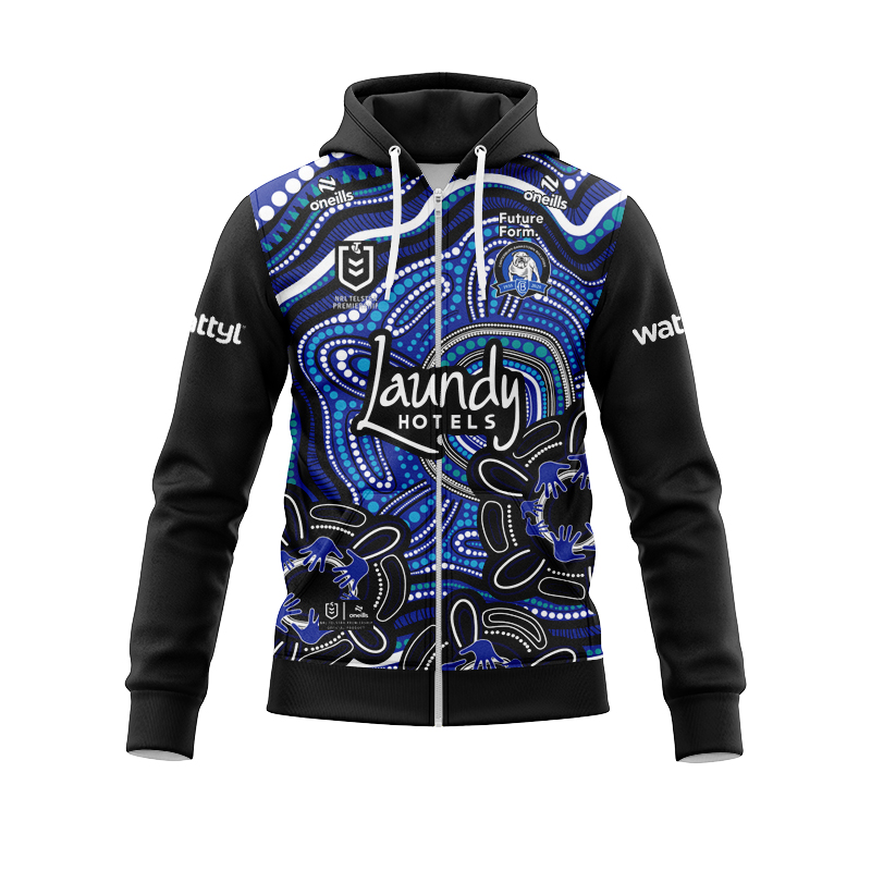 NRL Canterbury-Bankstown Bulldogs 2025 Indigenous Zipper Hoodie