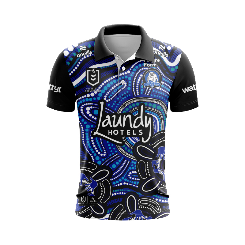 NRL Canterbury-Bankstown Bulldogs 2025 Indigenous Polo Shirt