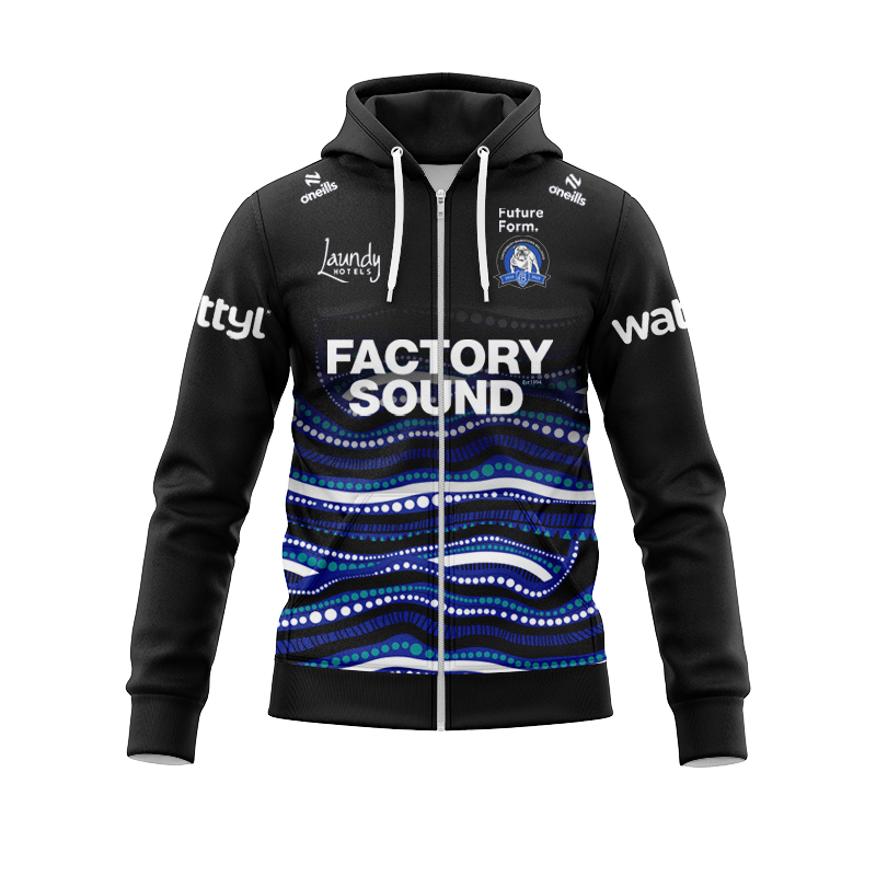NRL Canterbury-Bankstown Bulldogs 2025 Indigenous Training Zipper Hoodie