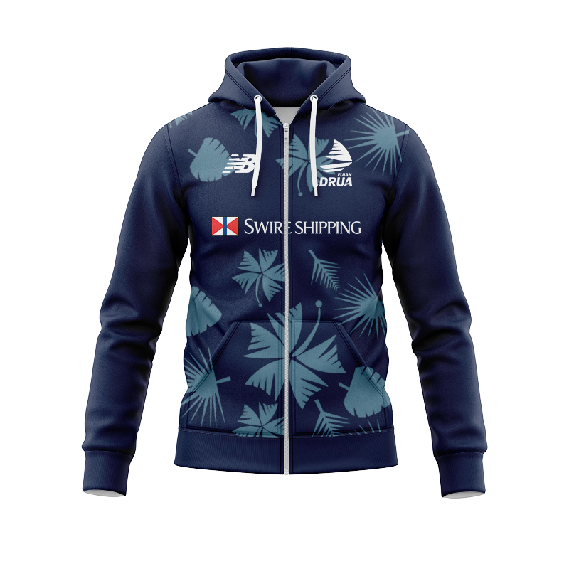 Fijian Drua Super Rugby 2024 Coaches Training Zipper Hoodie