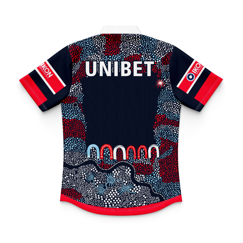 Kid's NRL Sydney Roosters 2025 Indigenous Polo Jersey