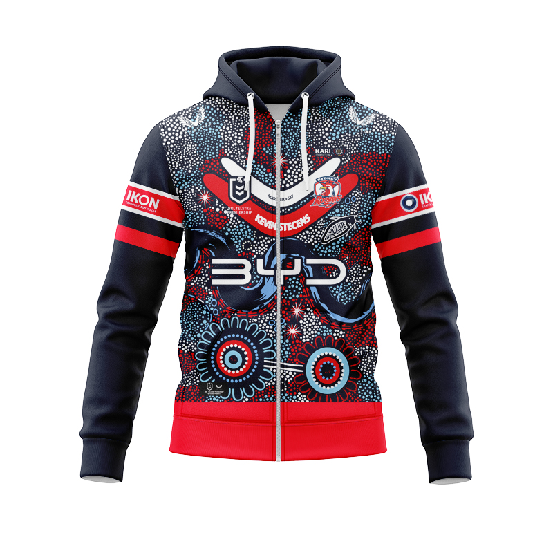 NRL Sydney Roosters 2025 Indigenous Zipper Hoodie