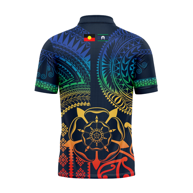 NRL Canberra Raiders 2024 Multicultural Run Out Polo Shirt