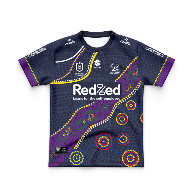 Kid's NRL Melbourne Storm 2025 Indigenous Jersey