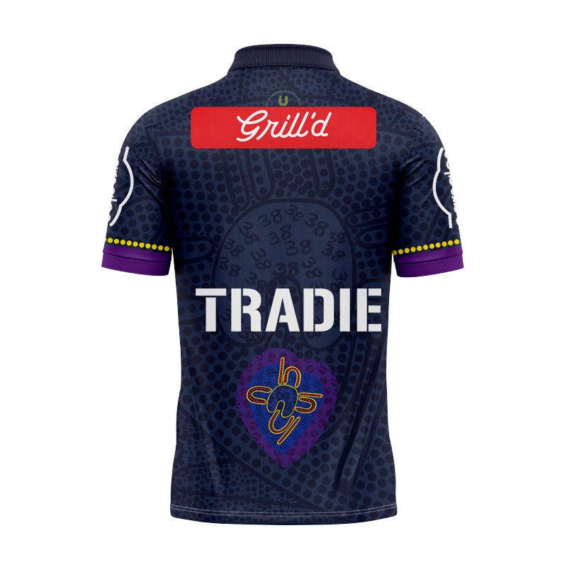 NRL Melbourne Storm 2025 Indigenous Polo Shirt
