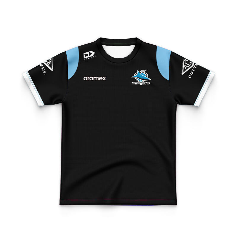 Kid's NRL Cronulla-Sutherland Sharks 2025 Black Training Jersey