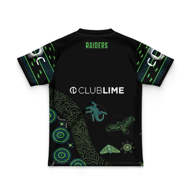 Kid's NRL Canberra Raiders 2025 Indigenous Run Out Jersey