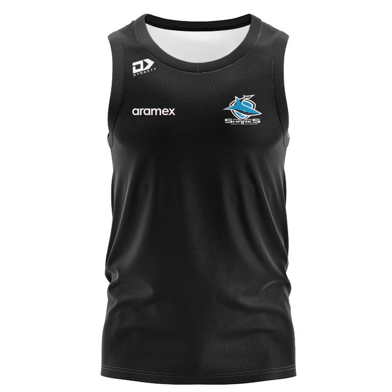 NRL Cronulla-Sutherland Sharks 2025 Black Training Singlet