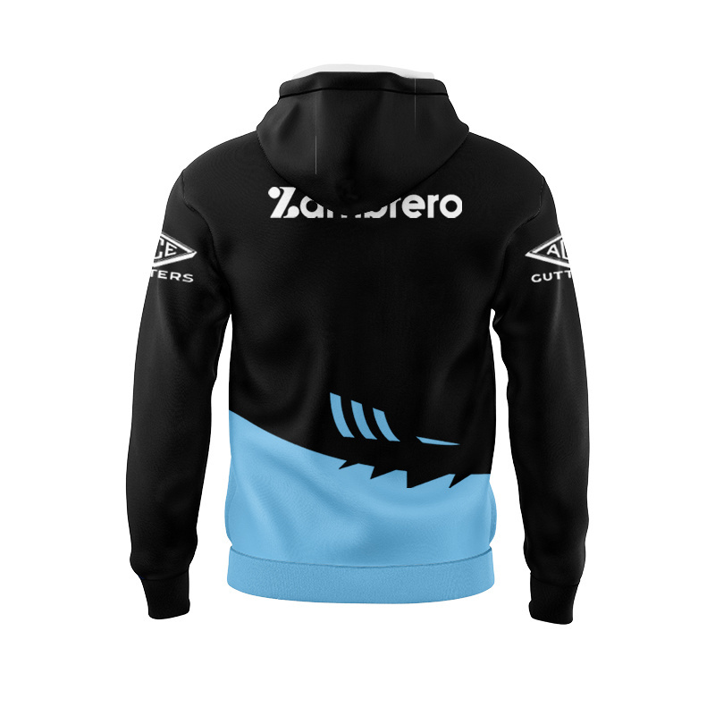 NRL Cronulla-Sutherland Sharks 2025 Sky/Blk Training Sport Hoodie