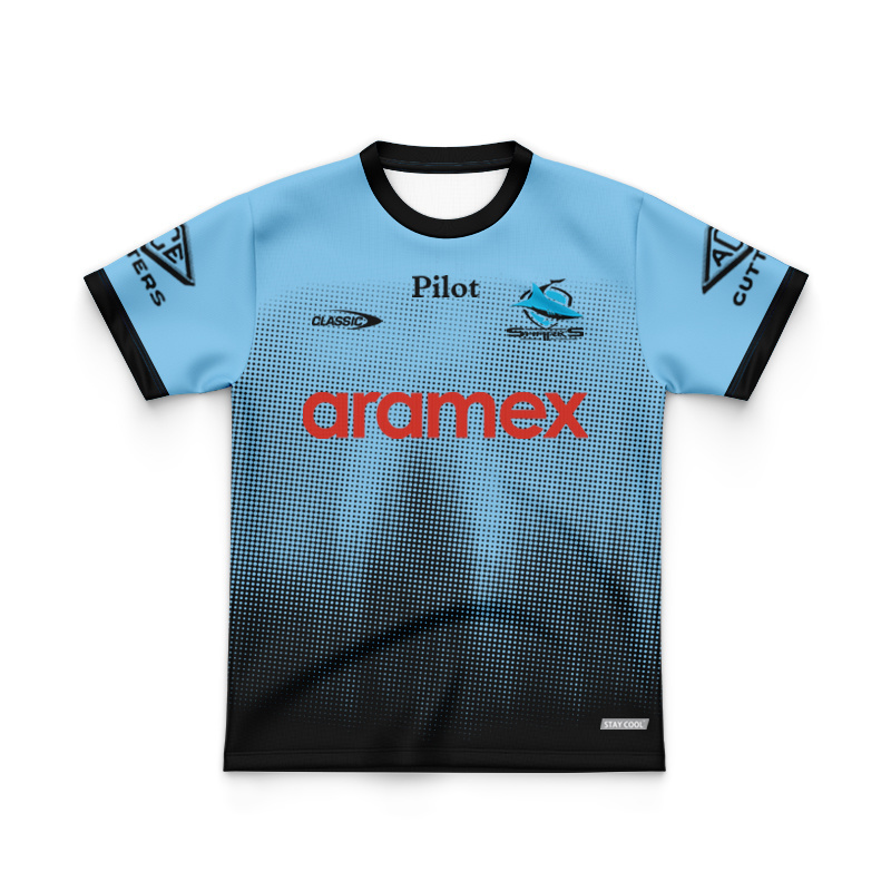 Kid's NRL Cronulla-Sutherland Sharks 2025 Sky Training Jersey