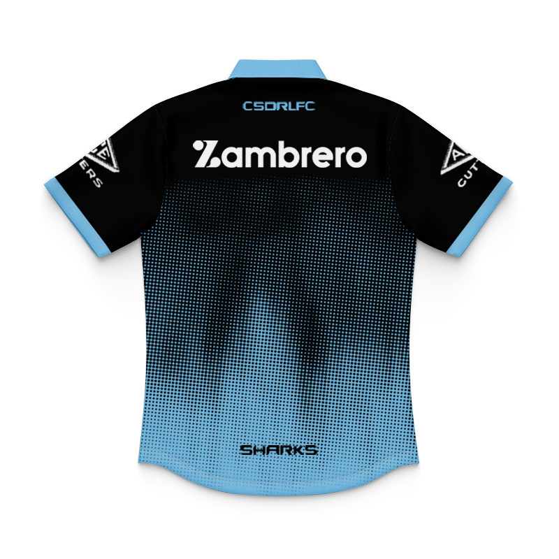 Kid's NRL Cronulla-Sutherland Sharks 2025 Blk Training Polo Jersey