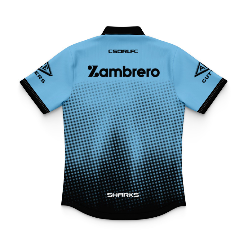 Kid's NRL Cronulla-Sutherland Sharks 2025 Sky Training Polo Jersey