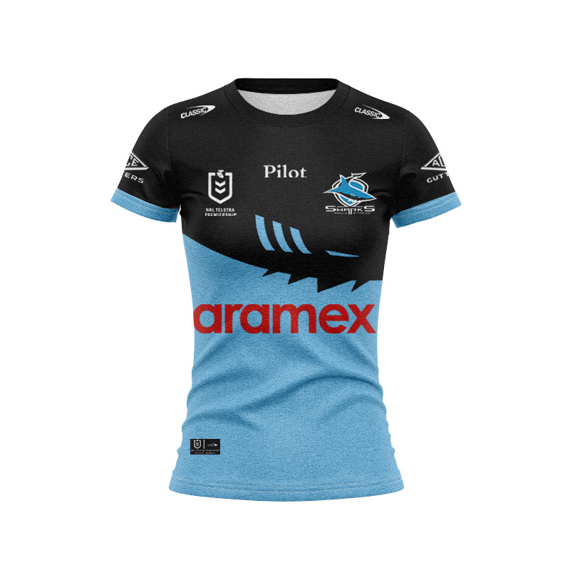 Women's NRL Cronulla-Sutherland Sharks 2025 Sky/Blk Training Jersey