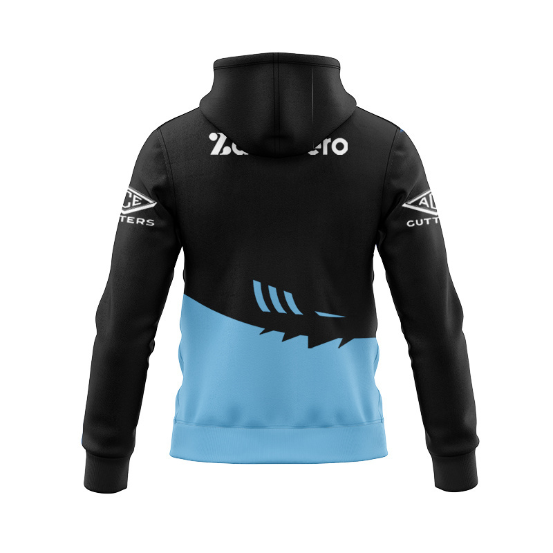 NRL Cronulla-Sutherland Sharks 2025 Sky/Blk Training Zipper Hoodie