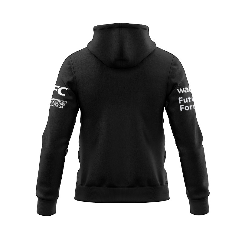 NRL Canterbury-Bankstown Bulldogs 2025 Black Media Zipper Hoodie