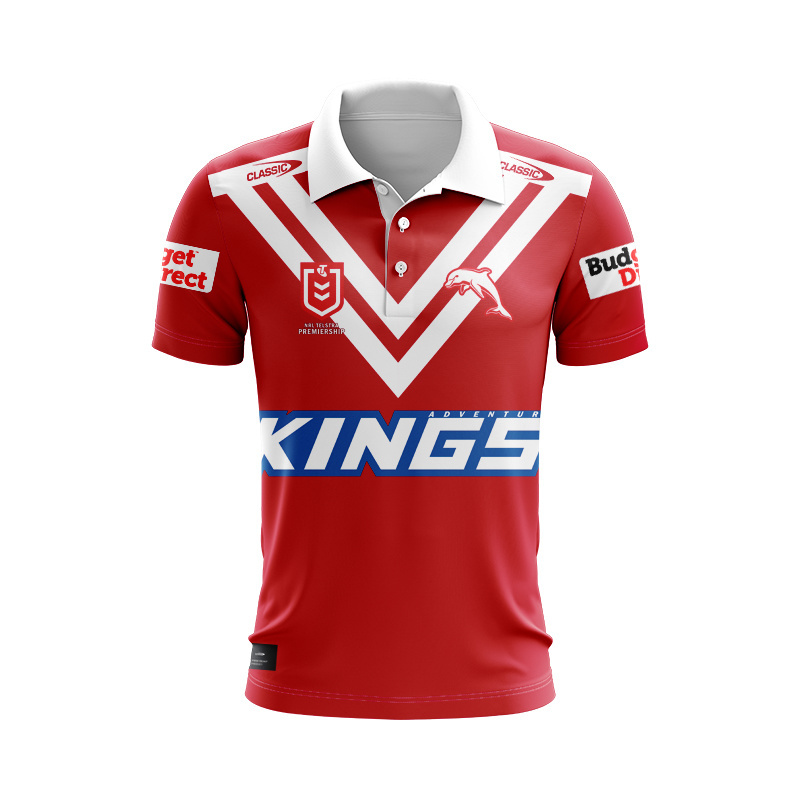 NRL Dolphins 2025 Heritage Polo Shirt