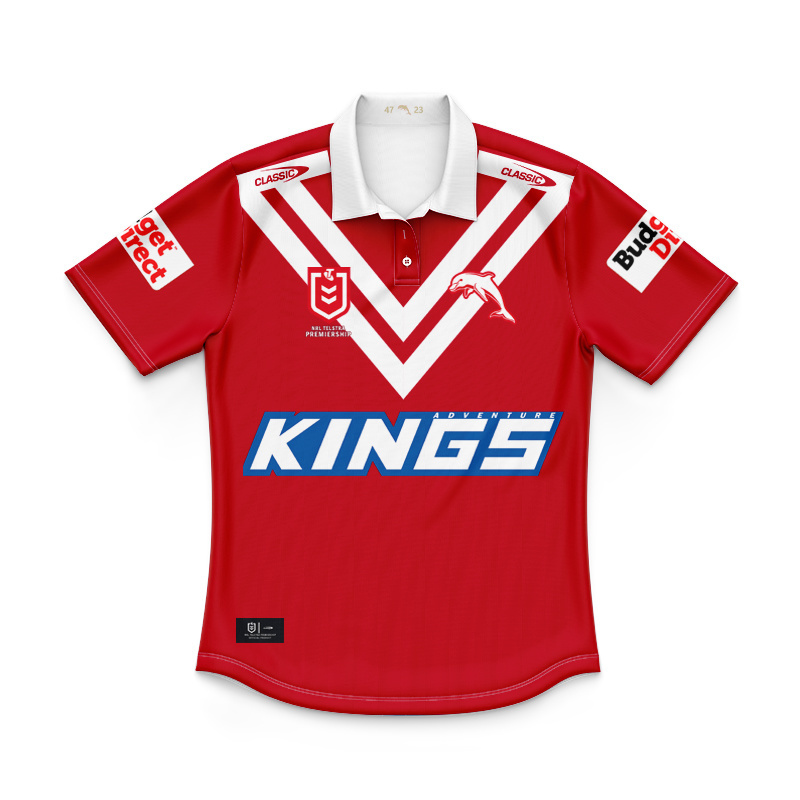 Kid's NRL Dolphins 2025 Heritage Polo Jersey