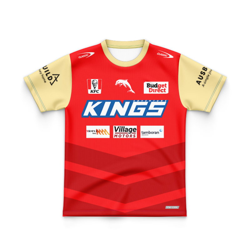 Kid's NRL Dolphins 2025 Warm Up Jersey