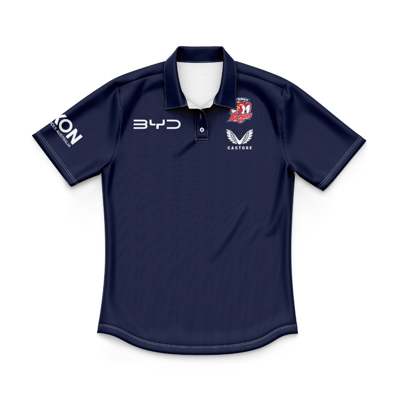 Kid's NRL Sydney Roosters 2025 Castore Media Polo Jersey
