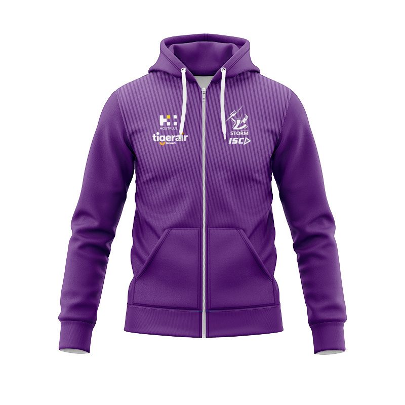 NRL Melbourne Storm 2025 Media Zipper Hoodie