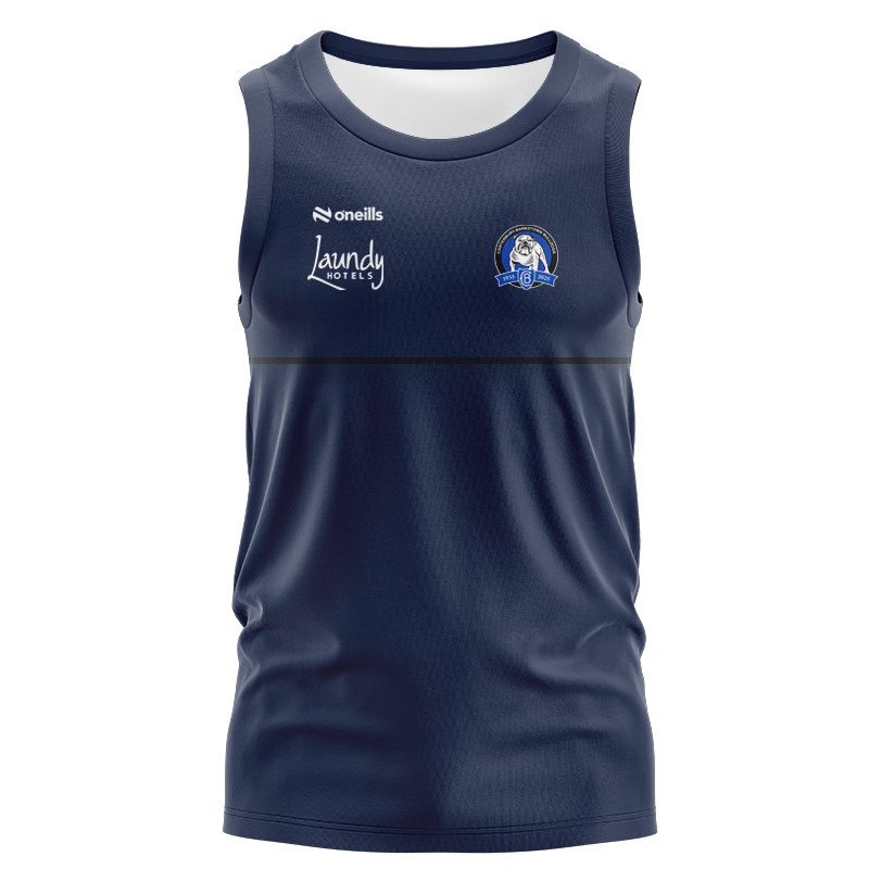 NRL Canterbury-Bankstown Bulldogs 2025 Navy Media Singlet